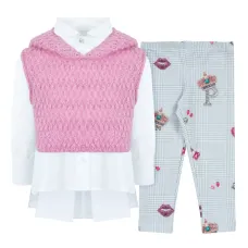 комплект из топа и брюк с графичным принтом