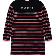 Платье в полоску вязки интарсия