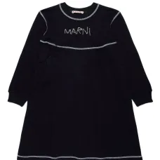 Платье-футболка с длинными рукавами и вышитым логотипом