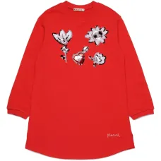 Платье-толстовка с вышивкой пайетками