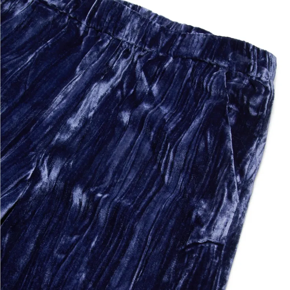 Бархатные брюки широкого кроя