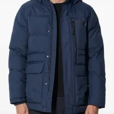 Стёганая куртка с капюшоном и логотипом