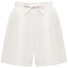 льняные шорты с завышенной талией