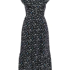 Платье миди с цветочным принтом