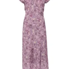 Платье миди с цветочным принтом