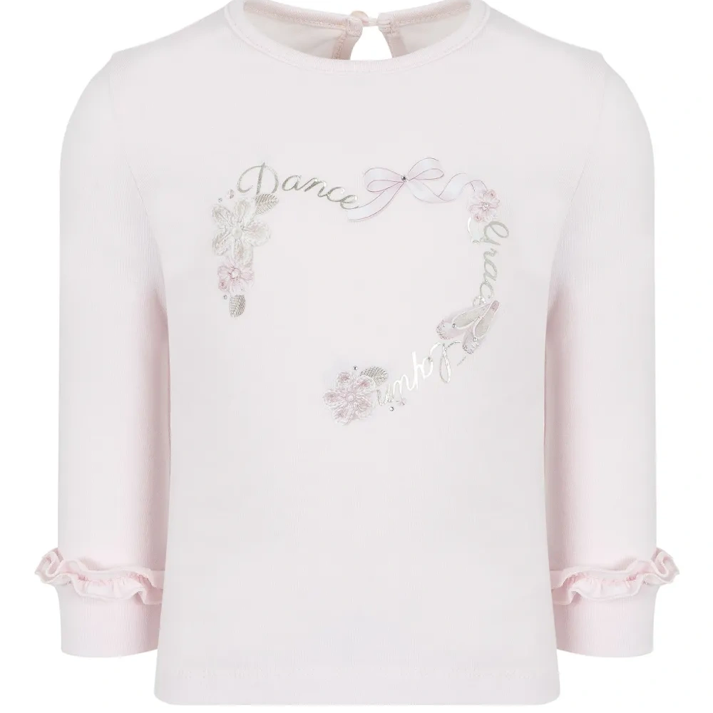 Футболка с длинными рукавами и принтом