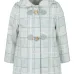 Клетчатое пальто из органического хлопка с капюшоном