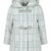 Клетчатое пальто из органического хлопка с капюшоном