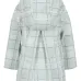 Клетчатое пальто из органического хлопка с капюшоном
