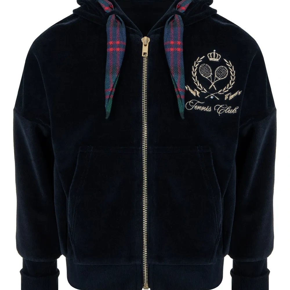 Бархатное худи на молнии