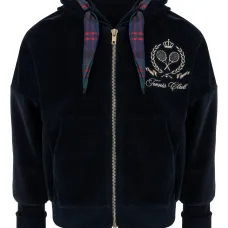 Бархатное худи на молнии