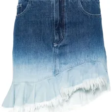 Джинсовая юбка мини с эффектом омбре