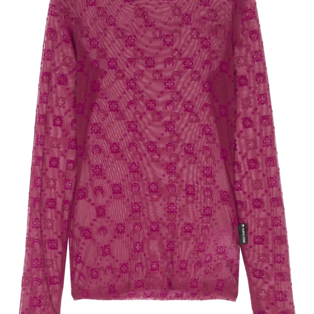 Сетчатый топ с узором Moonogram