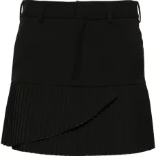 Твиловая юбка мини со складками Твиловая юбка мини со складками