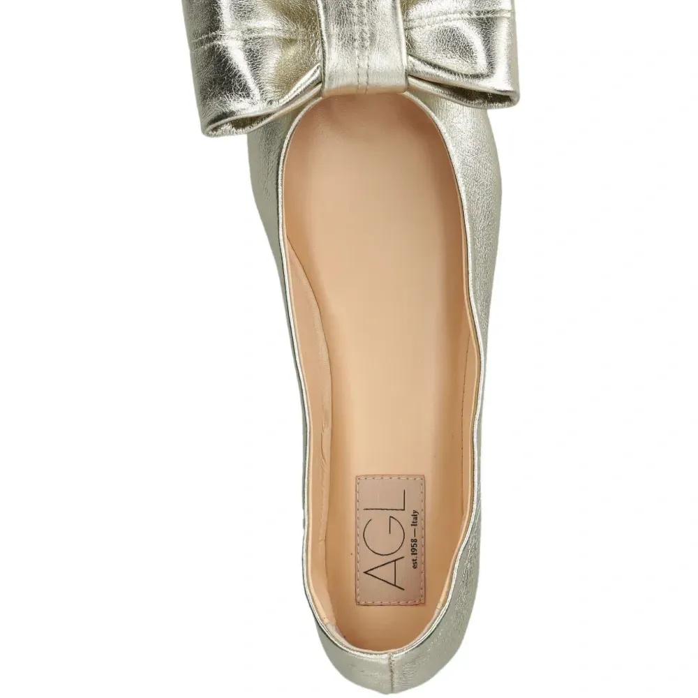 Балетки с бантом