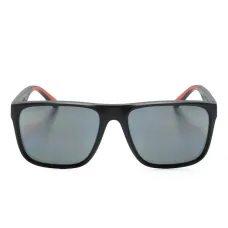 Солнцезащитные очки в массивной оправе с логотипом