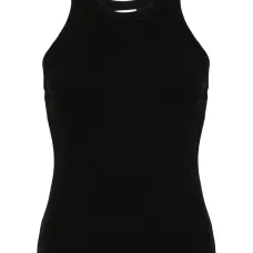 Топ в рубчик с вышитым логотипом