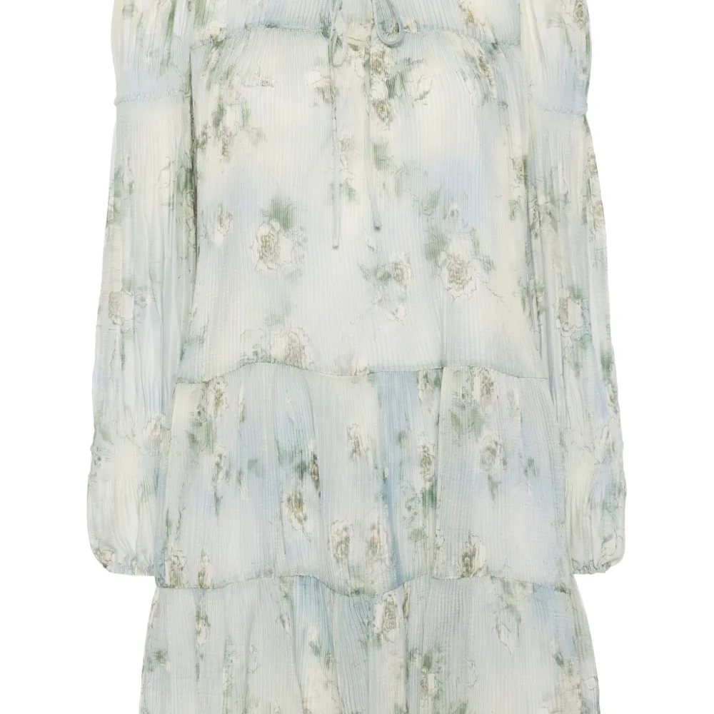 Плиссированное платье с цветочным принтом