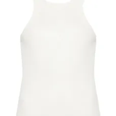 Топ в рубчик с вышитым логотипом