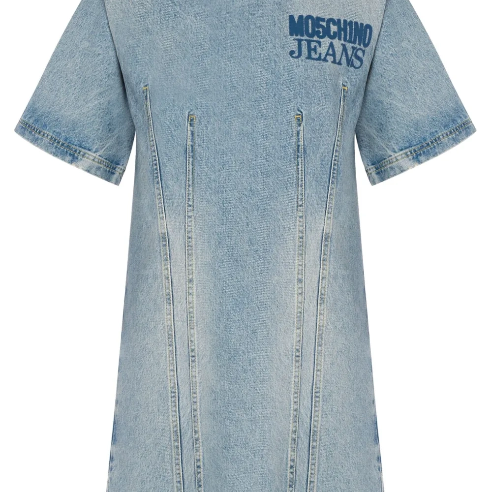 Джинсовое платье с логотипом