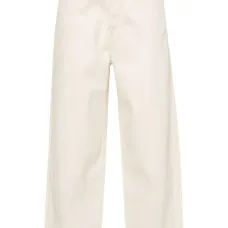 Укороченные джинсы с завышенной талией