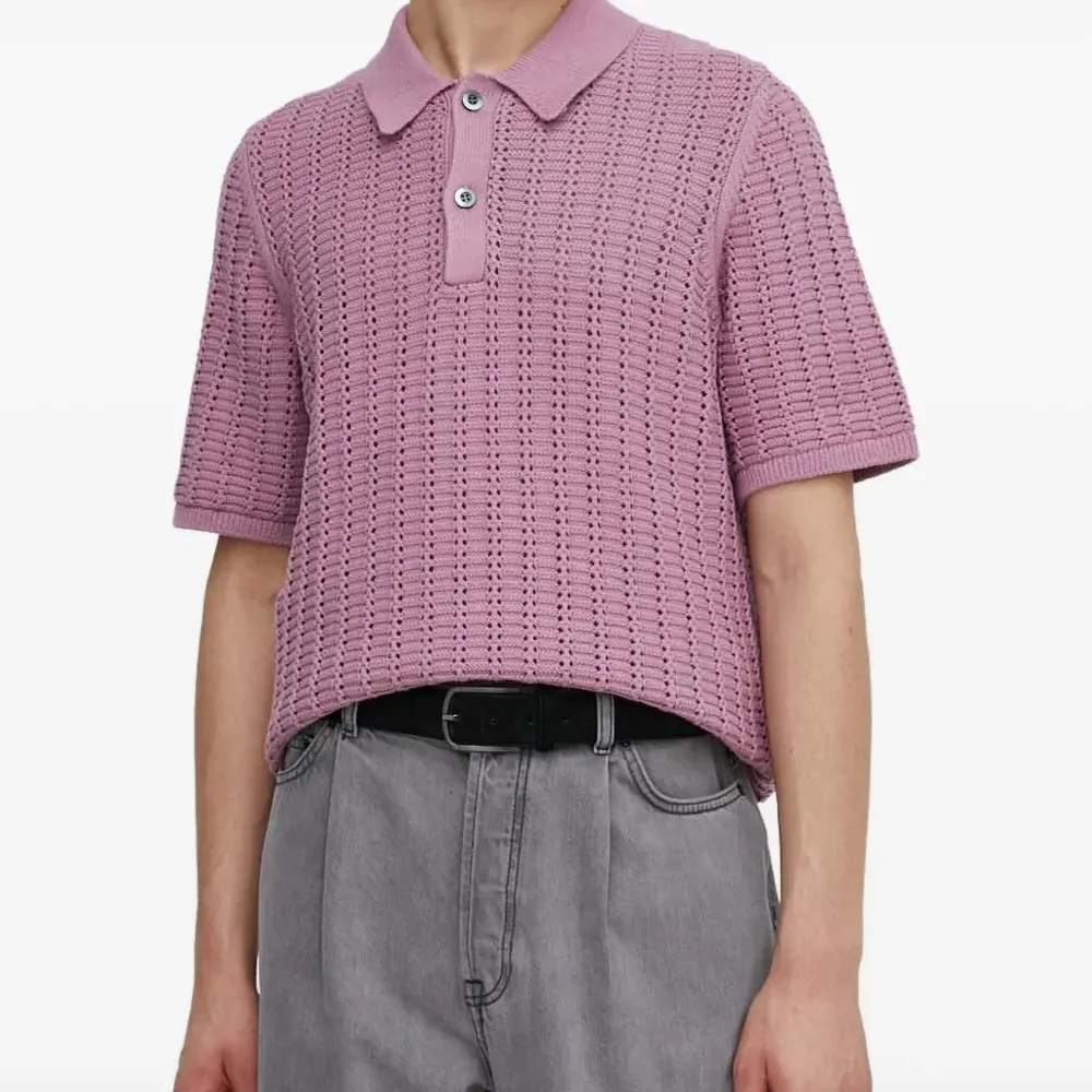 Рубашка поло рыхлой вязки