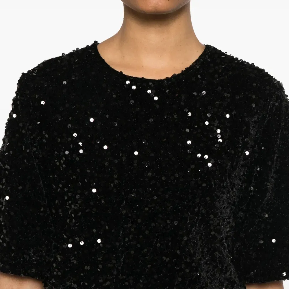 Бархатный топ с пайетками