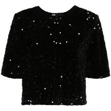 Бархатный топ с пайетками