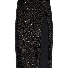 Юбка миди с завышенной талией и пайетками