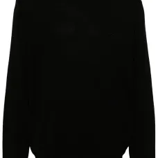 Шерстяной джемпер с вышитым логотипом