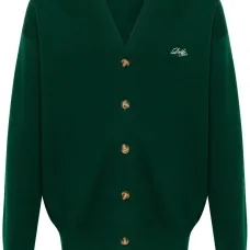 Кардиган с вышитым логотипом