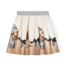 Юбка с графичным принтом и складками