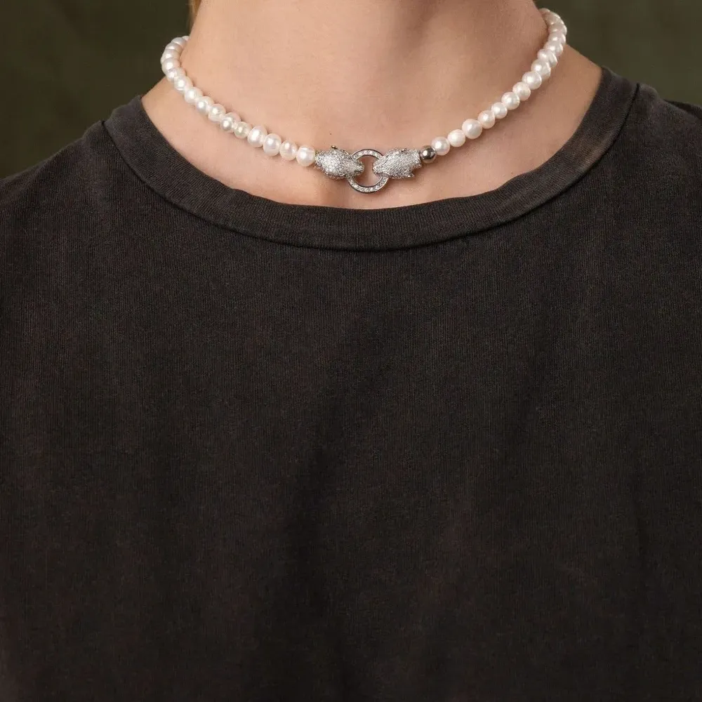 Колье Panther Head с жемчугом Колье Panther Head с жемчугом