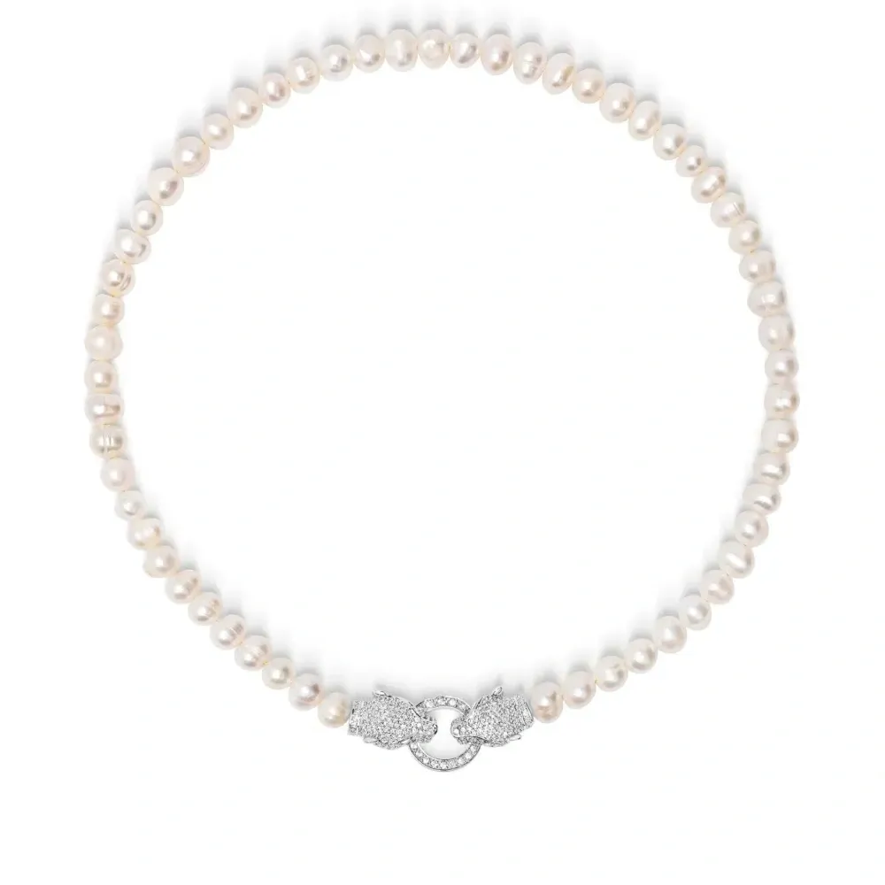 Колье Panther Head с жемчугом Колье Panther Head с жемчугом