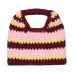 Полосатая сумка в технике кроше