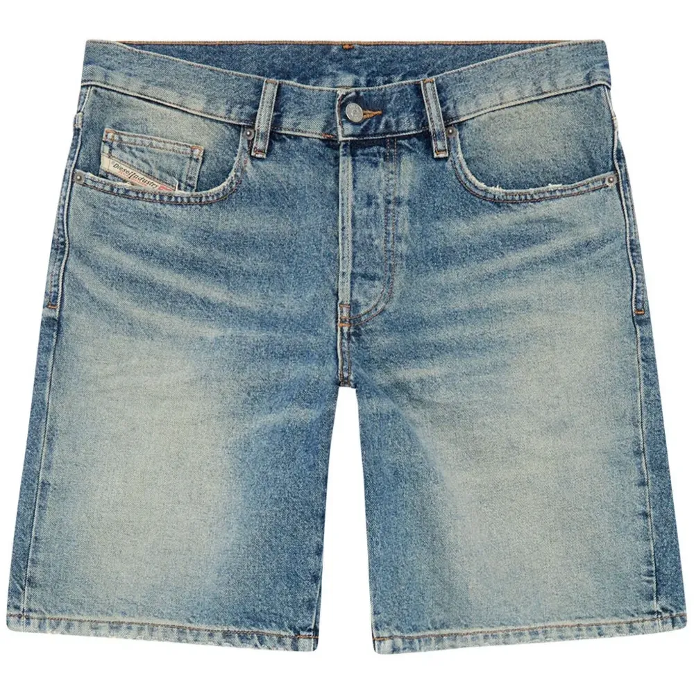 Джинсовые шорты прямого кроя Джинсовые шорты прямого кроя