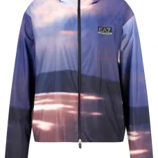 Куртка с капюшоном и вставками