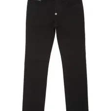 Прямые джинсы с пятью карманами и нашивкой-логотипом Прямые джинсы с пятью карманами и нашивкой-логотипом