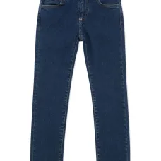 Прямые джинсы с пятью карманами и нашивкой-логотипом Прямые джинсы с пятью карманами и нашивкой-логотипом