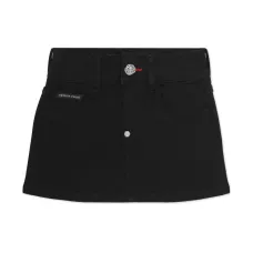 Джинсовая юбка с нашивкой-логотипом