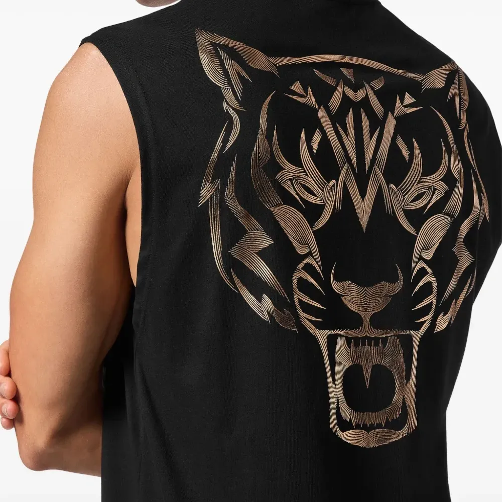 топ с круглым вырезом и принтом