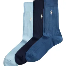 Комплект из трех пар носков в рубчик