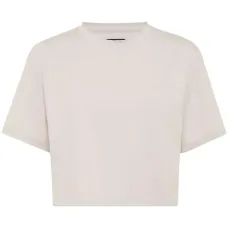 Укороченная футболка с круглым вырезом