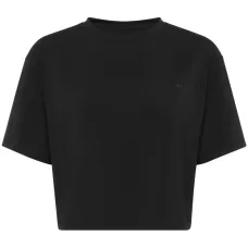 Укороченная футболка с круглым вырезом