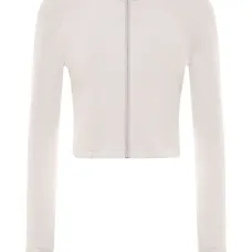 Укороченная спортивная толстовка на молнии