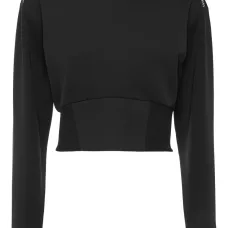 Укороченная толстовка со вставками