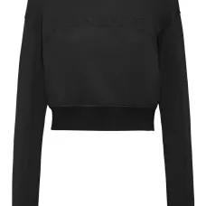 Укороченная толстовка с вышитым логотипом