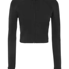 Укороченная спортивная толстовка на молнии