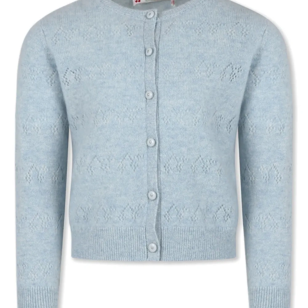 Кашемировый кардиган ажурной вязки