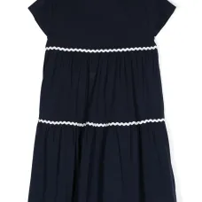 Расклешенное платье с фестонами